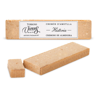 Turrón Historia Cremoso de Almendras Vicens Tabla 300 Gr.