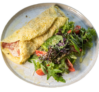 Омлет з салямі та куркою сувід