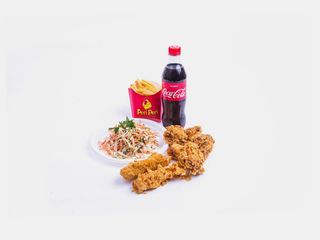 Крылья (5шт)+Стрипсы (2шт)+Коул Слоу+Фри+Напиток+Майонез