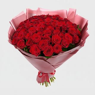 Букет"75 червоних троянд"