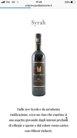 Syrah Principe di Belmonte 