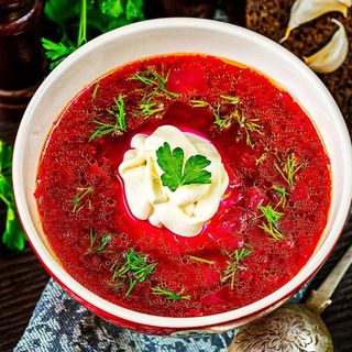 Борщ с фасолью