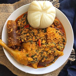 2 Pounded Yam with Egusi and Protein