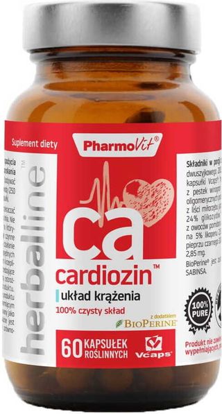 Cardiozin z dodatkiem BioPerine 60 kapsułek Vcaps PharmoVit Herballine