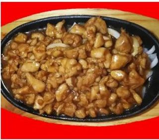 Frango com molho sate na chapa