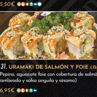 Uramaki de salmon y foie 
