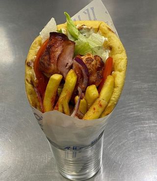 Pita souvlaki pollo 