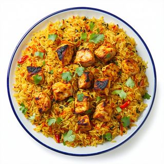 Chicken or Lamb Tikka Biryani