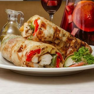 62. Rollo shawarma de pollo
