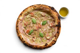Pizza Mortadella e pistacchio