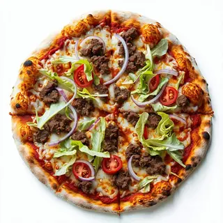 Pizza con kebab