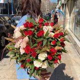 Red spray rooses (bos Xl)