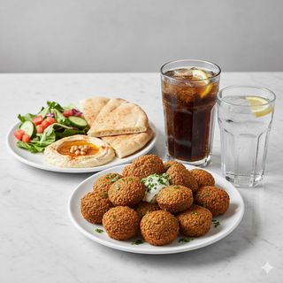 Plato falafel menú