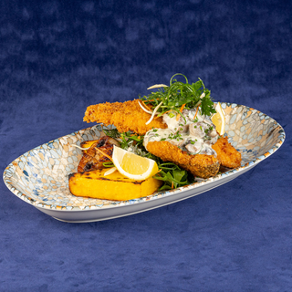 FILE DE PASTRAV CROCANT CU SOS DE CIUPERCI SI MAMALIGA COAPTA