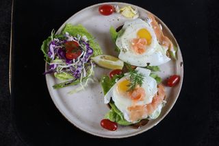 Scrambled Egg Salmon Toast