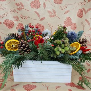 Cassetta in legno natalizia