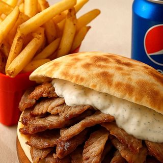 Menú kebab solo carne