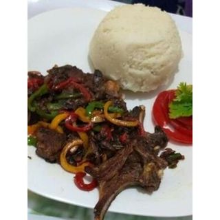 Ugali with Mutton