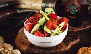 კიტრი პომიდვრის სალათი