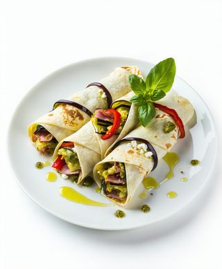 Clatite cu sunca, zacusca si cascaval