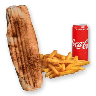 Rollo Kebab Amerykańskie (małe), frytki, Coca Cola 0.33l