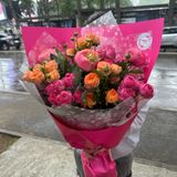 ოსტინის ფერადი ჯუჯა ვარდების თაიგული 