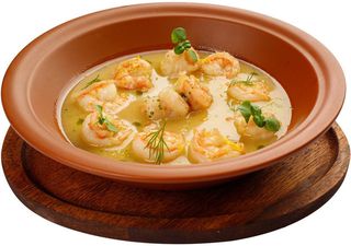 Creveti in unt si usturoi