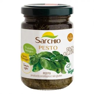 Salsa Pesto Ecológica sin Gluten Sarchio Tarro 130 Gr.