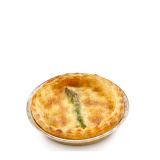 Quiché espárragos y jamón curado 