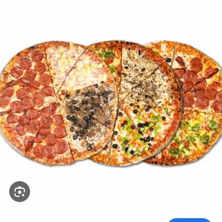 Pizzas 32cm (3 uds.), patata (1 ud.) y 1 cola 2litro