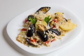 Riso con patate e cozze