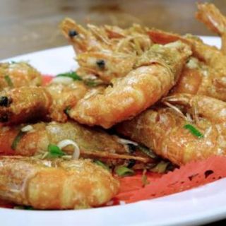 langostinos salteados con salsa de x.o.