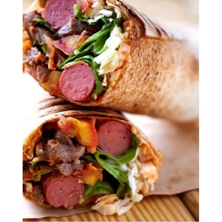 Beef Shawarma With Double Hot Dog