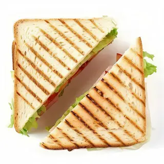 Sandwich de masa de pollo con curry y queso