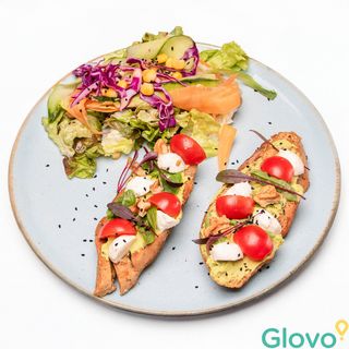 Avocado Caprese Bruschetta