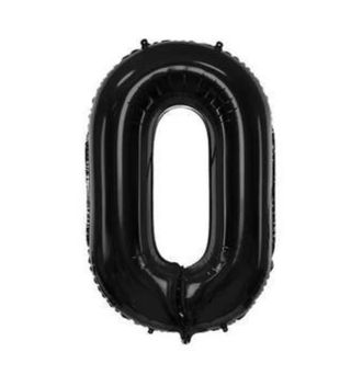 Cyferka 0 z helem ( czarna )