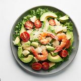 Салат з креветками, авокадо и пармезаном, 230 г