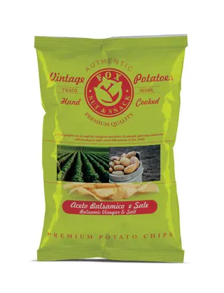 Sacchetto patatine vintage aceto balsamico e sale