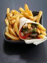 Shawarma and chips