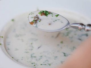 Вершковий суп з телятиною та грибами (300г)