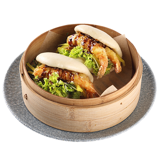 Sandwich gua bao z krewetkami w tempurze 2 szt.