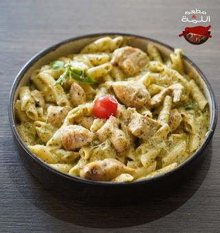 Pates poulet sauce pesto