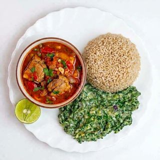 Chicken Wet/Stew + Veg with Pilau