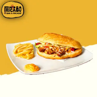 Sandwich au poulet pané