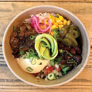 Bowl de shitake encebollado