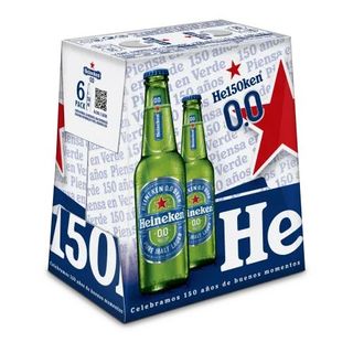 Cerveza Heineken Lager 0,0 Sin Alcohol Pack 6 Btlls 25 Cl