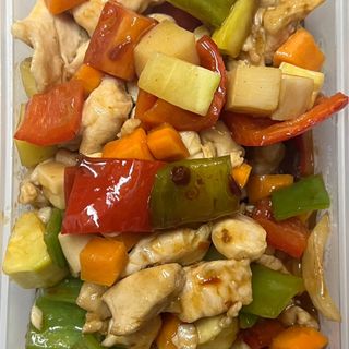 pollo con salsa picante