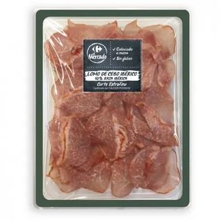 Lomo Cebo Iberico 50% Raza Iberica Lonchas Extrafinas Carrefour 90 Gr.