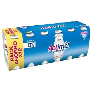 Actimel Natural Liquido Danone 0% 100 Gr. Pack 12 Unds