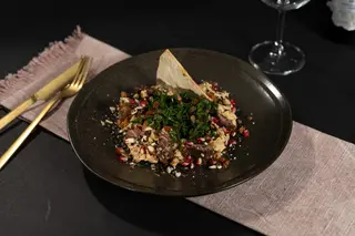 Hummus cu antricot de vita